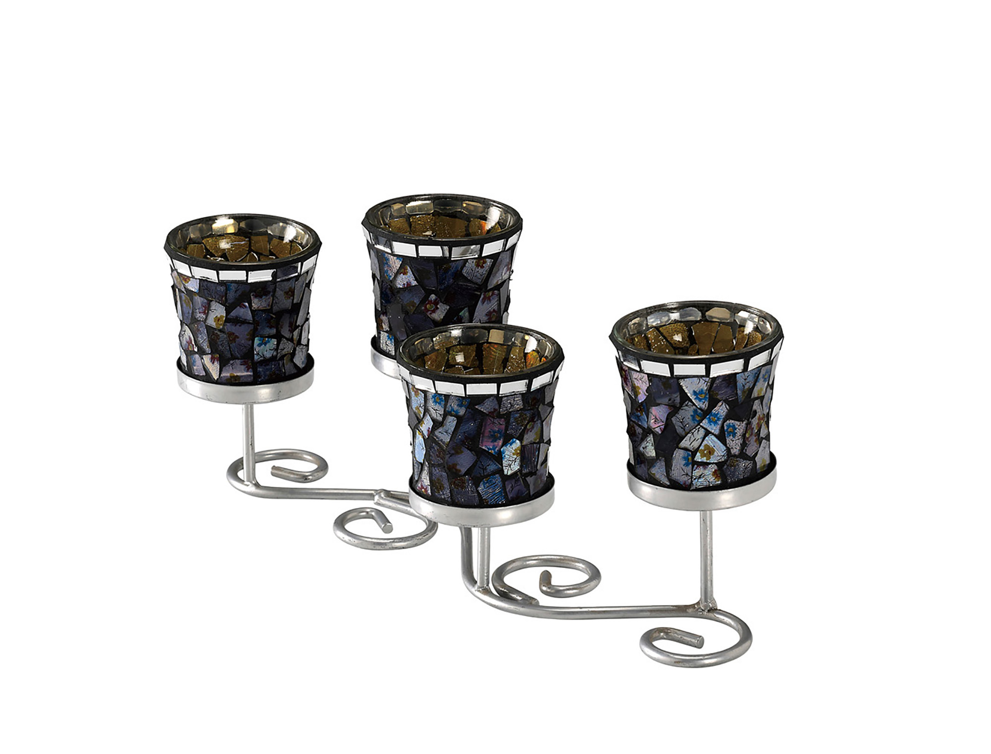 Myra Mosaic Art Glassware Diyas Home Tea Light Holders